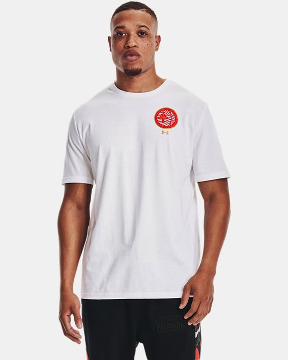 เสื้อยืด UA CNY Basketball Graphic สำหรับผู้ชาย, White, pdpMainDesktop image number 0